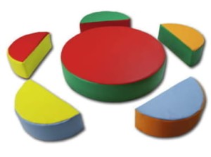 ZESTAW: STOLIK OKRĄGŁY + PUFY